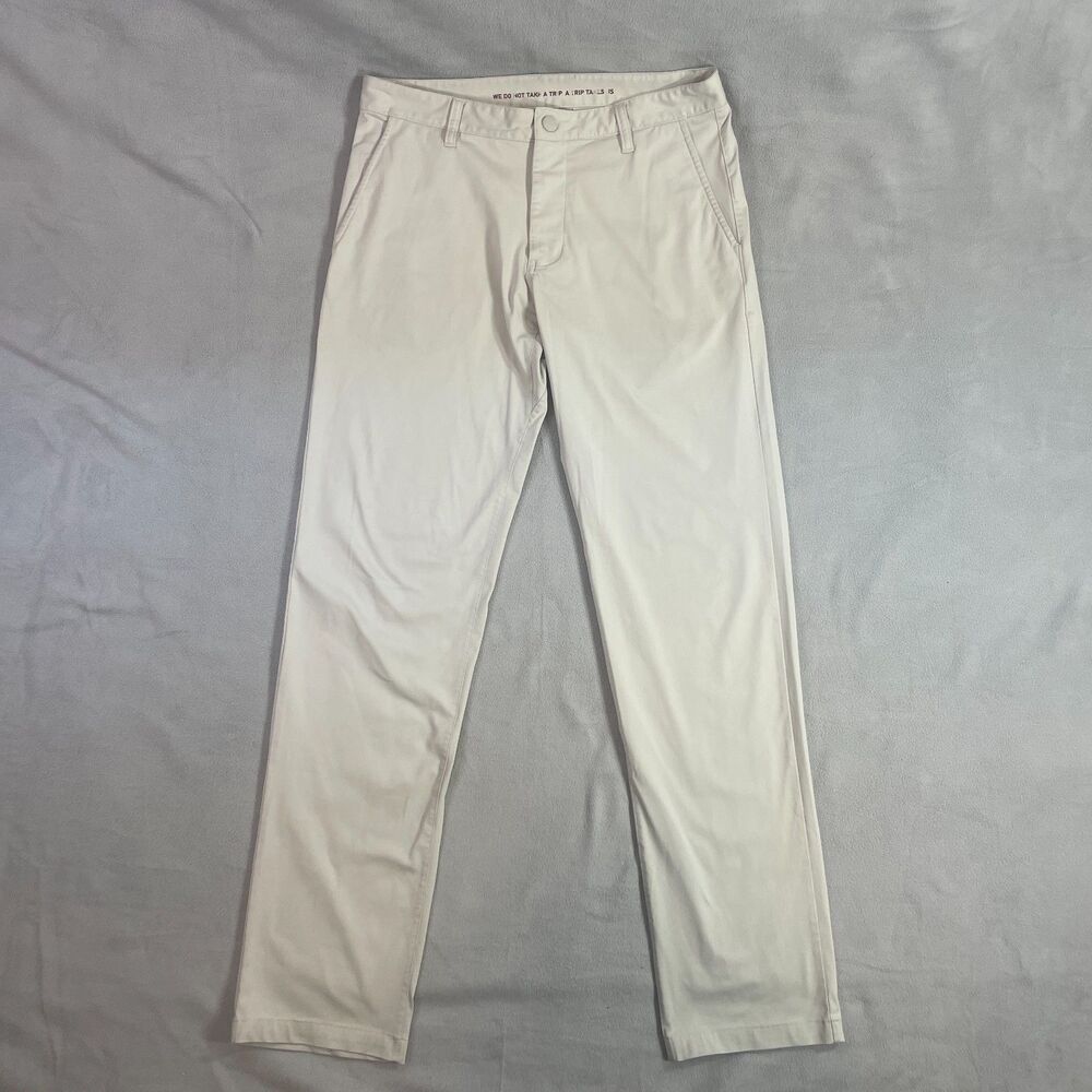 Rhone Commuter Pants Mens 30x31 Classic Fit Performance Flex Knit Golf Beige